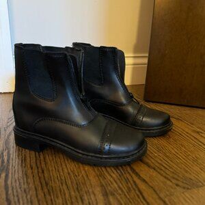 Girls Black Horseback Riding Paddock Boots - Size 13